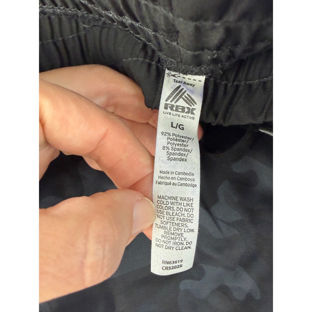 RBX Athletic Shorts Womens L Black Camo CR5202R‎ Activewear Wicking Stretch - Picture 4 of 6